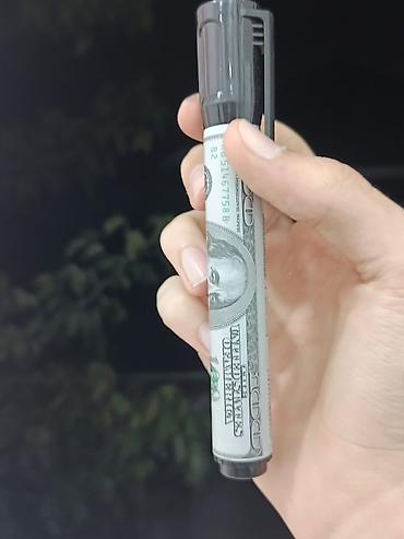 yaşıl şam yandırmaq: Dollar dizaynlı marker qələm - Korpus: 100 dollarlıq əskinas printi — 1