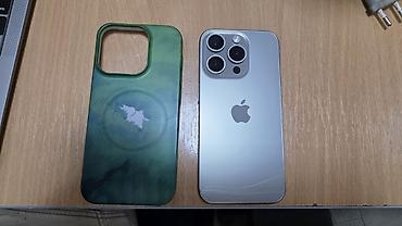 бу чехлы: IPhone 15 Pro, Б/у, 128 ГБ, Natural Titanium, Защитное стекло, Чехол, Кабель, 87 % — 1