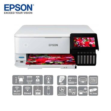 epson принтер 3 в 1: Цветное струйное настольное МФУ формата A4. 6-ти цветный, печать с