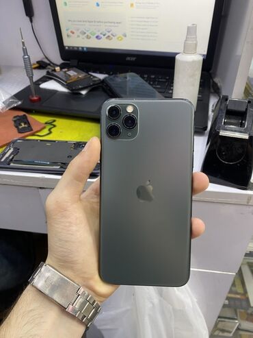 iphone x satisi: IPhone 11 Pro Max, 64 GB, Matte Midnight Green, Face ID