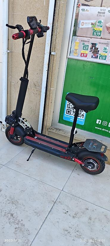 velosiped 3 teker: Elektrik skuter – oturacaqlı, amortizatorlu, güclü təkərli - Model — 2