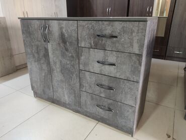 Комоды для одежды: Комод для одежды, Новый, С зеркалом, ЛДСП, цвет - Бежевый, Бесплатная доставка — 5