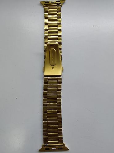 islənmis saatlar: Qızılı metal saat qayışı – Apple Watch üçün - Material: paslanmayan — 2