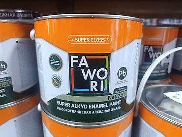 Эмаль: Высокоглянцевая алкидная эмаль FAWORI (Super Gloss)3 литра на 20-25 — 1