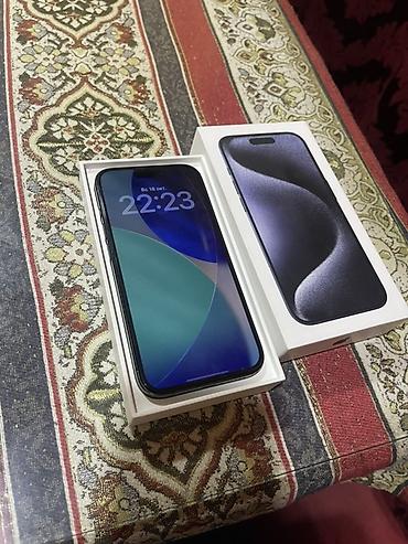 apple 15 pro: IPhone 15 Pro, Blue Titanium, Face ID — 1