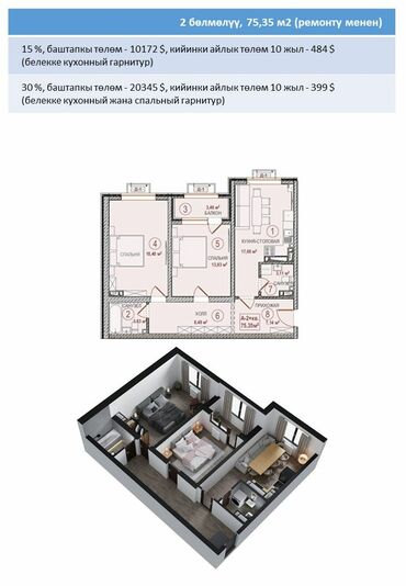 квартиры аламидин 1: 5 соток Газ, Электричество, Водопровод