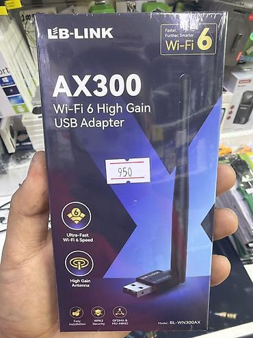 life network system: Wi‑Fi адаптер LB‑LINK AX300 (модель BL‑WN300AX) - Стандарт: Wi‑Fi 6 — 1
