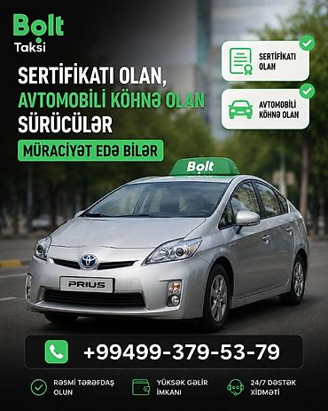 работа в болт такси: 🚖 Bolt Taksi ✅ Sertifikatı olan ✅ Avtomobili köhnə olan sürücülər — 1