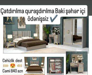 Yataq otağı dəstləri: 2 təknəfərlik çarpayı, Dolab, Tumba, 2 tumba, Azərbaycan, Yeni -da lalafo.az — 20 Yataq otağı dəstləri: 2 təknəfərlik çarpayı, Dolab, Tumba, 2 tumba, Azərbaycan, Yeni — 20