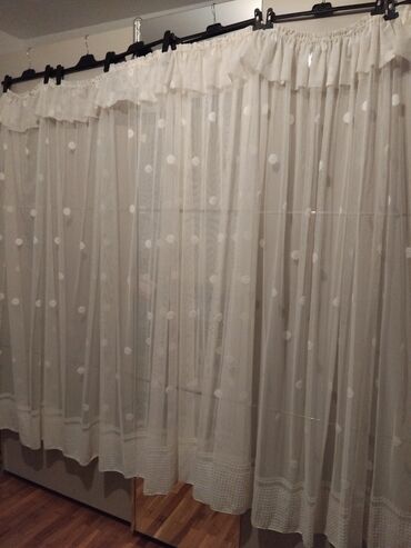 carsav sa gumom 200x220: Net, Voile & Sheer Curtains, color - White