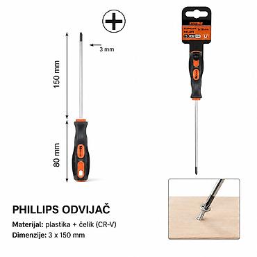 KMT Odvijač sa ručkom za masažu 2308932 Phillips (PH1) odvijač sa
