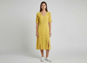 zwiewne sukienki dla puszystych: H&M L.O.G.G., Сукня жіноча, розмір XS