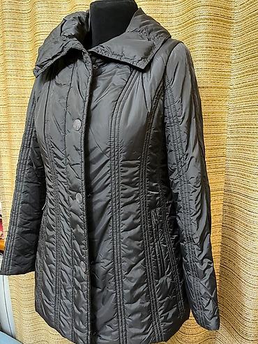 Демисезонные куртки: Женская демисезонная стеганая куртка-парка, темно-серая/графит. - — 1