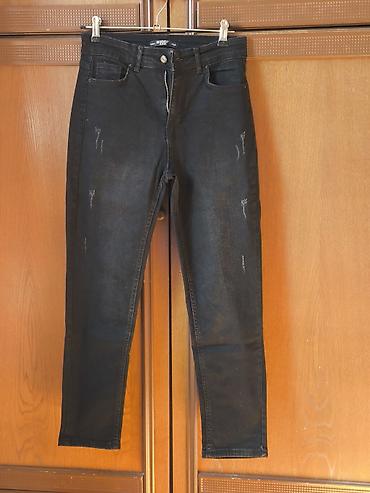 Qara jeans şalvar - Brend: Muddy - Rəng: tünd qara, yüngül “washed”