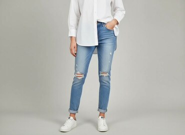 jeansy z naszywkami: Denim Project, Jeansy damskie, rozmiar S