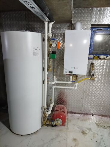 İstilik sistemi: Salam Aleykum MƏNZILLERDE Santexnik işlərinin gorulmesi Kombi — 24