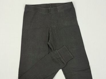 czarne szerokie spodnie z wysokim stanem: Spodnie dresowe, H&M, 8 lat, 128, stan - Dobry