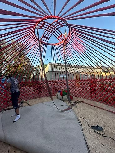 Аренда юрт: Аренда юрты, Каркас Деревянный, 75 баш, Самовар, Казан, Посуда — 7