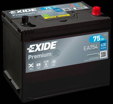 Akkumulyatorlar: Exide, 75 ah, Orijinal, Fransa, Yeni