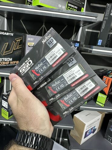 Masaüstü kompüterlər və iş stansiyaları: Daxili SSD disk Netac, 512 GB, M.2, Yeni