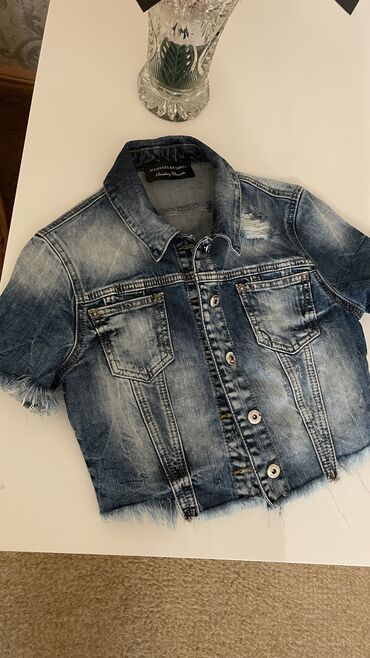 джинсовая юбка: Джинсовая курточка (новая) ! На 11-12–13 лет фирменная