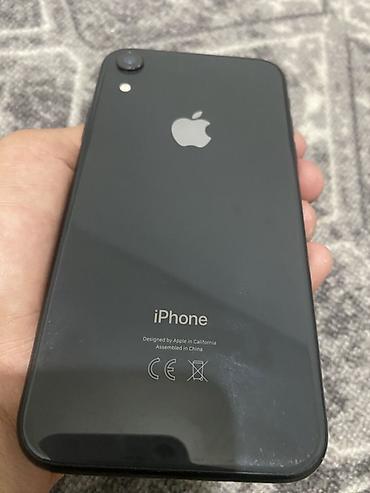 IPhone Xr, Б/у, 128 ГБ, Черный, Чехол, 77 %