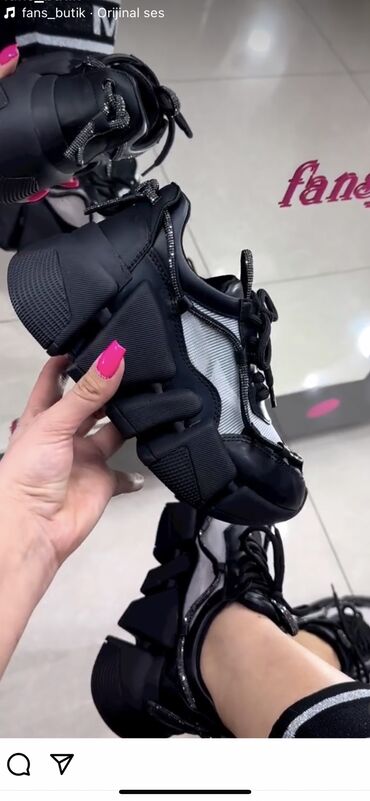 Women's Sneakers and athletic shoes: Ölçü: 39, rəng - Qara, Yeni — 7