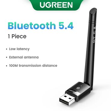 Другие аксессуары для компьютеров и ноутбуков: Ugreen usb bluetooth 5,4 адаптер 120м ключ для пк беспроводная мышь