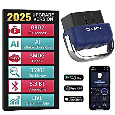 Alati za automobile: Novo - DA200 AI Bluetooth OBD2 za IOS & Android Podržava svih 9 — 6