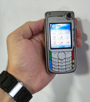 telefon nokia: Nokia 6680, rəng - Boz, Düyməli
