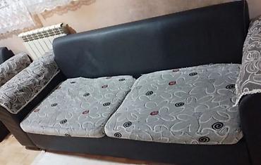 genc mebeli: İşlənmiş, Divan, 2 kreslo, Bazasız, Açılan — 1