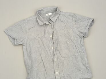 Koszule: Koszula 5-6 lat, stan - Bardzo dobry, wzór - Kratka, kolor - Szary