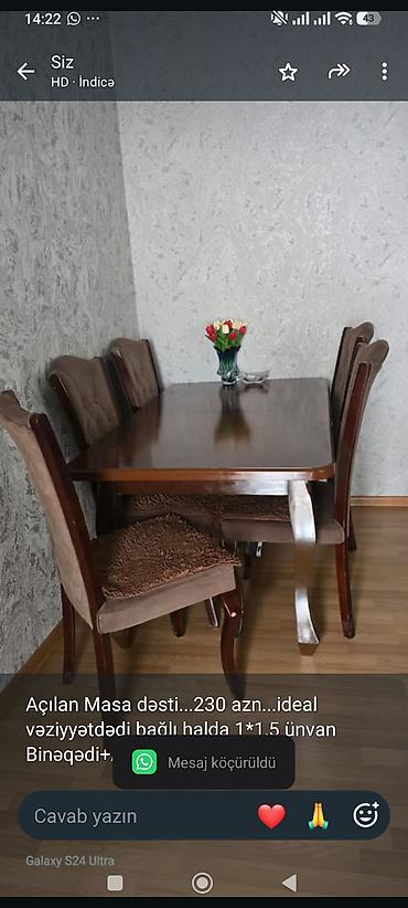 Açılan Masa dəsti. 230 azn. ideal vəziyyətdədi bağlı halda 1*1,5 lalafo.az -da Açılan Masa dəsti. 230 azn. ideal vəziyyətdədi bağlı halda 1*1,5