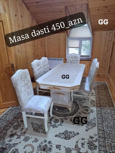 stul gəncə: Yeni ve Sifarisle Masa desti 6 Stul 1 masa 450_azn Masa tumba 2×1