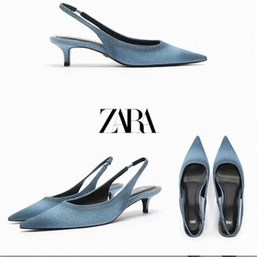 Basanoşka və səndəllər: Zara, Ölçü: 37, rəng - Göy, Yeni