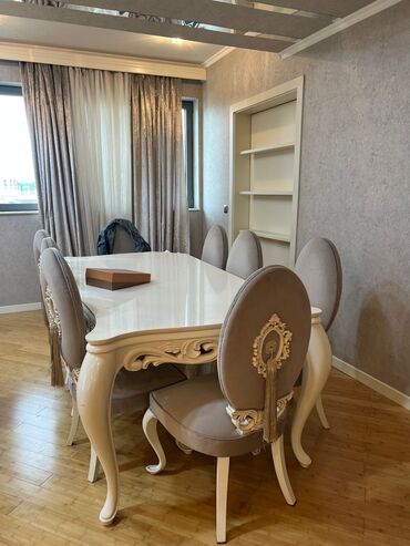 вейп баку: Для гостиной, Б/у, Нераскладной, Квадратный стол, 8 стульев