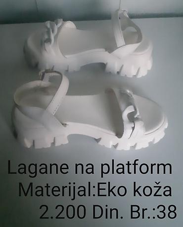 Sandale: Bele i Crne ženske sandale na platformu - Model: otvorene sandale sa — 4