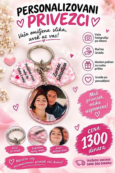 Personalizovani privezak sa vašom fotografijom - Ručna izrada po na lalafo.rs Personalizovani privezak sa vašom fotografijom - Ručna izrada po