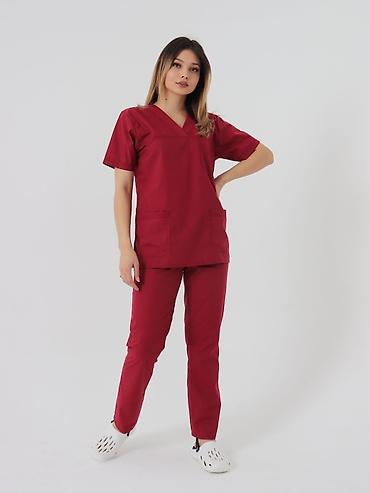 Медицинская одежда: Медицинский костюм "Лондон" -Стойка воротник -На кнопках -Высокое — 11