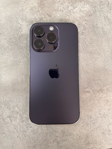 розовый айфон: IPhone 14 Pro, Новый, 128 ГБ, Deep Purple, Зарядное устройство, Защитное стекло, Чехол, 88 %