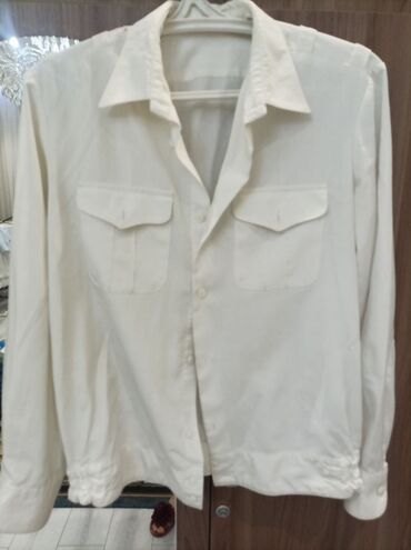 рубашки с коротким рукавом: Рубашка 4XL (EU 48), цвет - Белый