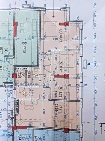 газ 53 цены в бишкеке: 3 комнаты, 77 м², Элитка, 4 этаж, ПСО (под самоотделку)