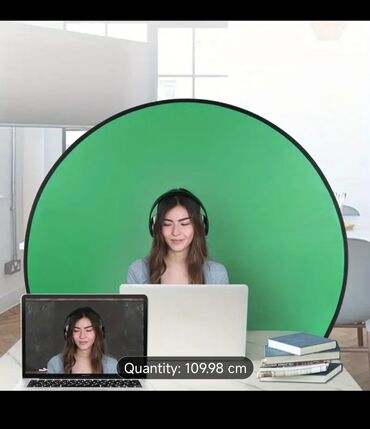 Digər biznes avadanlığı: Green screen cox munasibdir arxa fonu isdediyiniz formada deyisdire