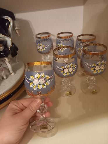 novruz bezeyi: Qədəhlər, rəng - Bənövşəyi, Şüşə, 6 ədədli dəst — 1