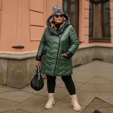 стильная верхняя одежда больших размеров: Пуховик, Тизеден, Оверсайз, L