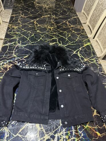 женские рюкзаки с пайетками: Qadınlar üçün şık qara cins gödəkçə. - Material: sıx cins/parça, iç