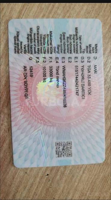 Tırlar: MAN dartqı başlığı (çekici) – 6x4 - Marka/model: MAN TGA seriyası — 11