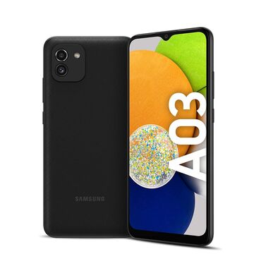 samsung tab a7 lite qiymeti: Samsung Galaxy A03, 32 ГБ, цвет - Черный, Сенсорный, Две SIM карты, Face ID