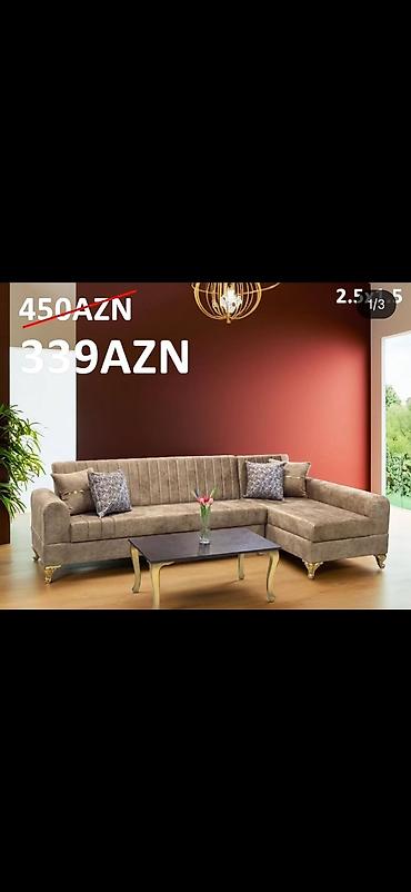 gencede islenmis mebeller: Künc divan dəstləri – müxtəlif modellər - Rahat L‑şəkilli dizayn, 3–4 — 3