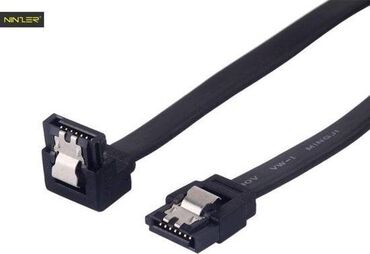 кабели синхронизации e cable: Кабель SATAIII 38 см, угловой разъем, защелка